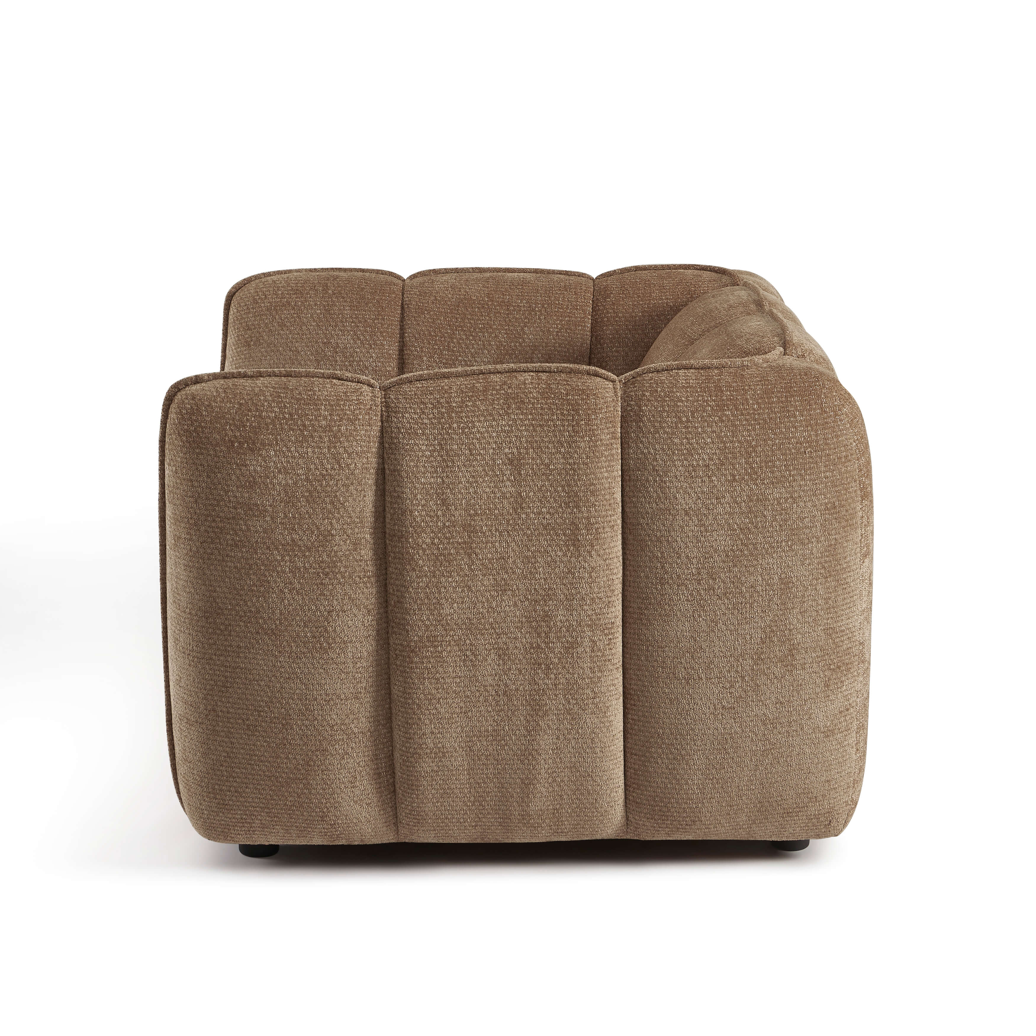 Matilda - Fauteuil - Tissu Chenille - Marron