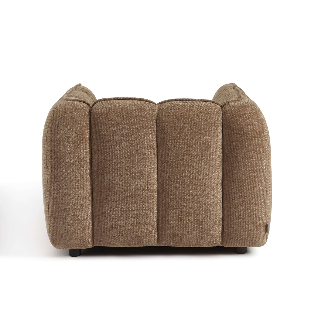 Matilda - Fauteuil - Tissu Chenille - Marron