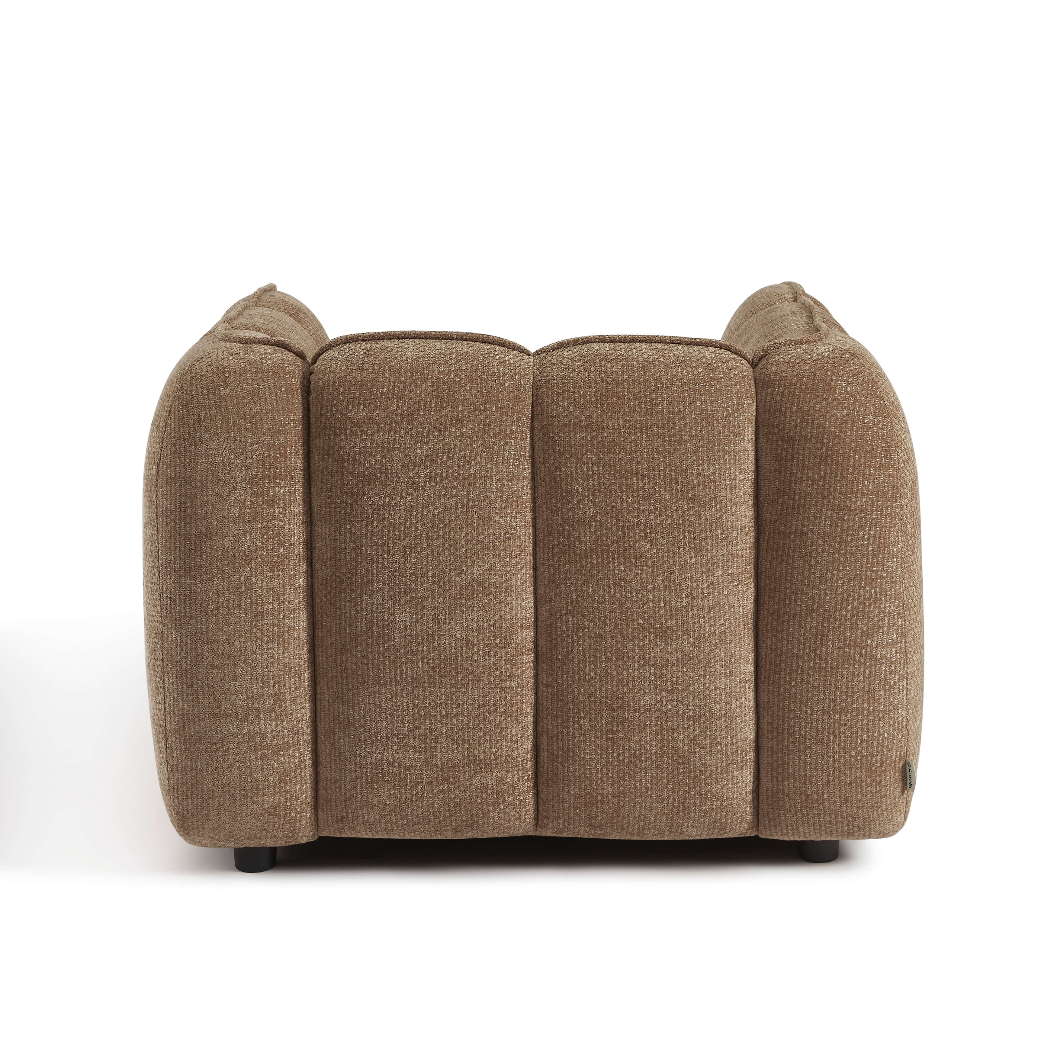 Matilda - Fauteuil - Tissu Chenille - Marron