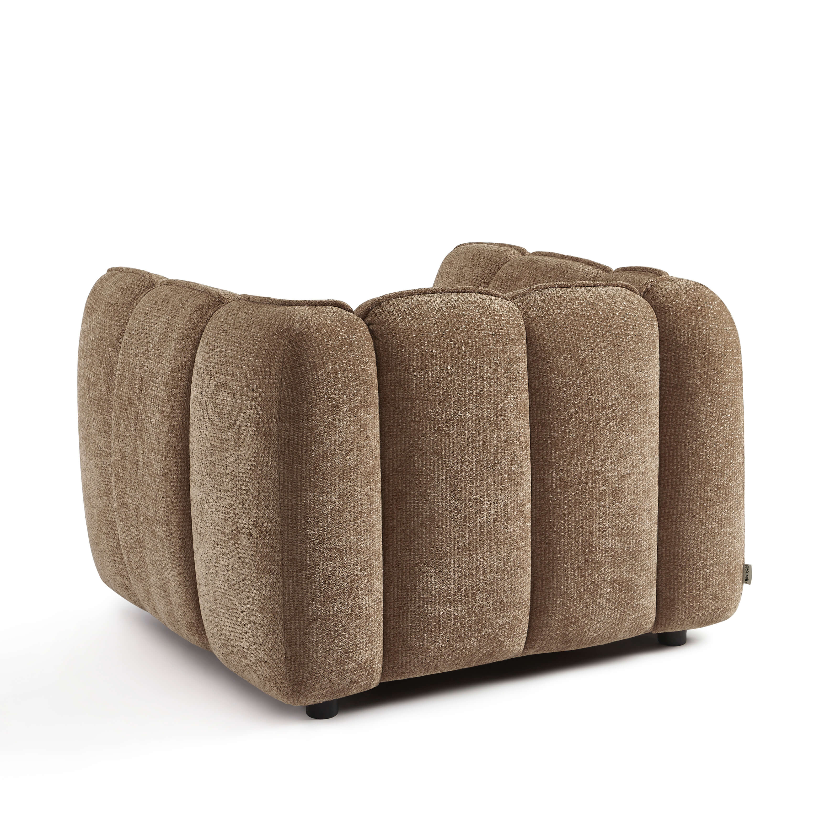 Matilda - Fauteuil - Tissu Chenille - Marron