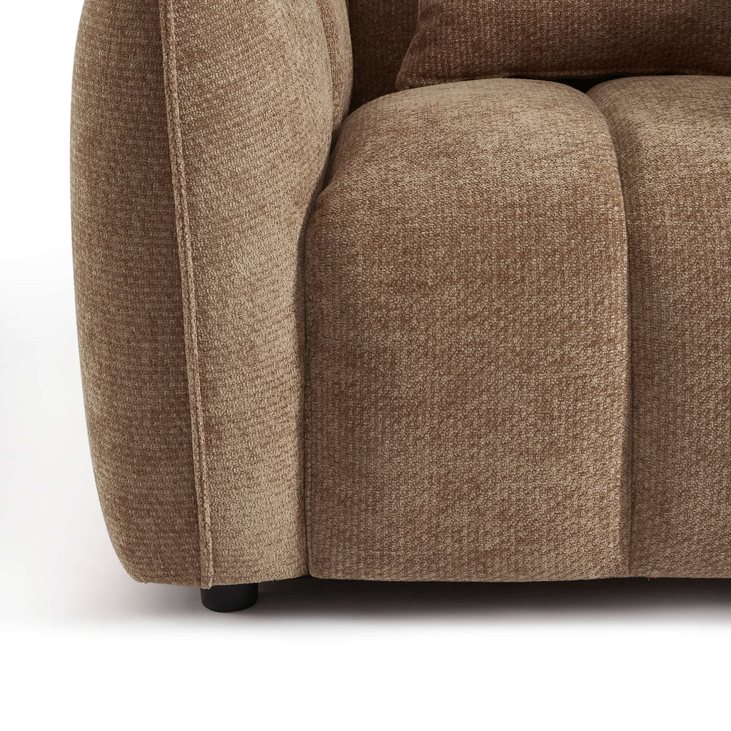 Matilda - Fauteuil - Tissu Chenille - Marron