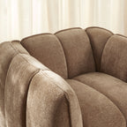 Matilda - Fauteuil - Tissu Chenille - Marron
