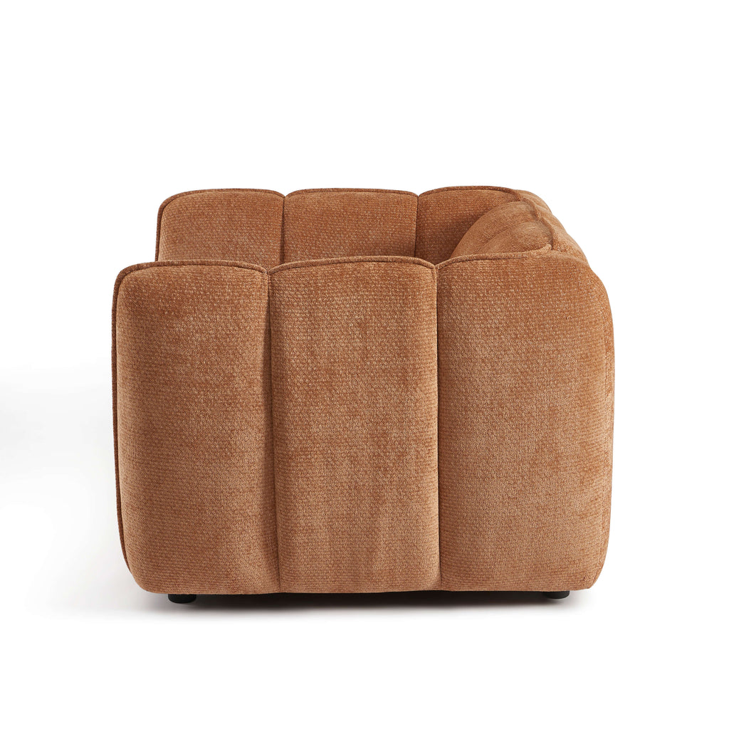 Matilda - Fauteuil - Tissu Chenille - Terracotta