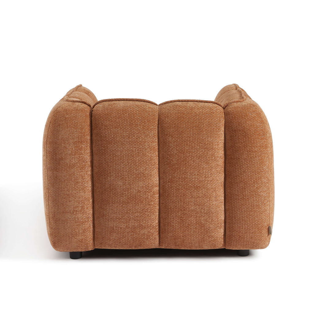 Matilda - Fauteuil - Tissu Chenille - Terracotta