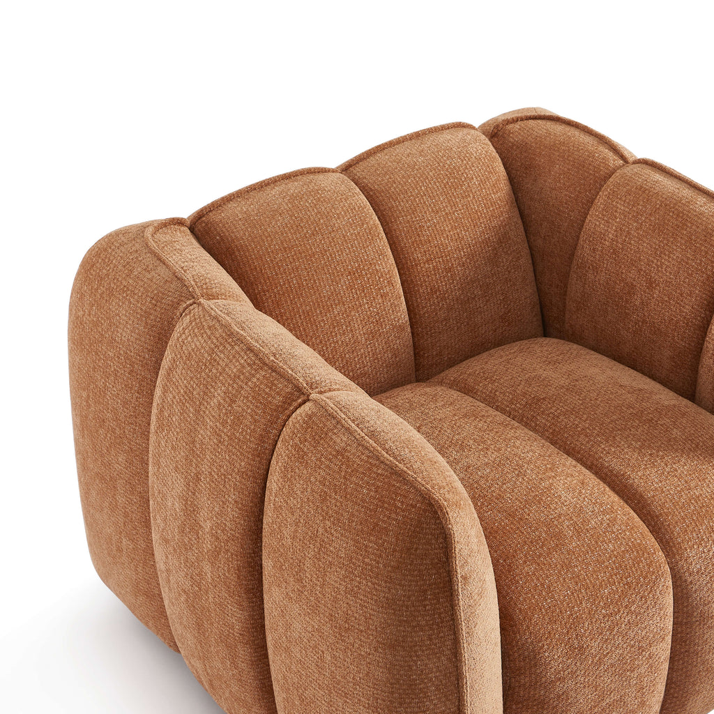 Matilda - Fauteuil - Tissu Chenille - Terracotta