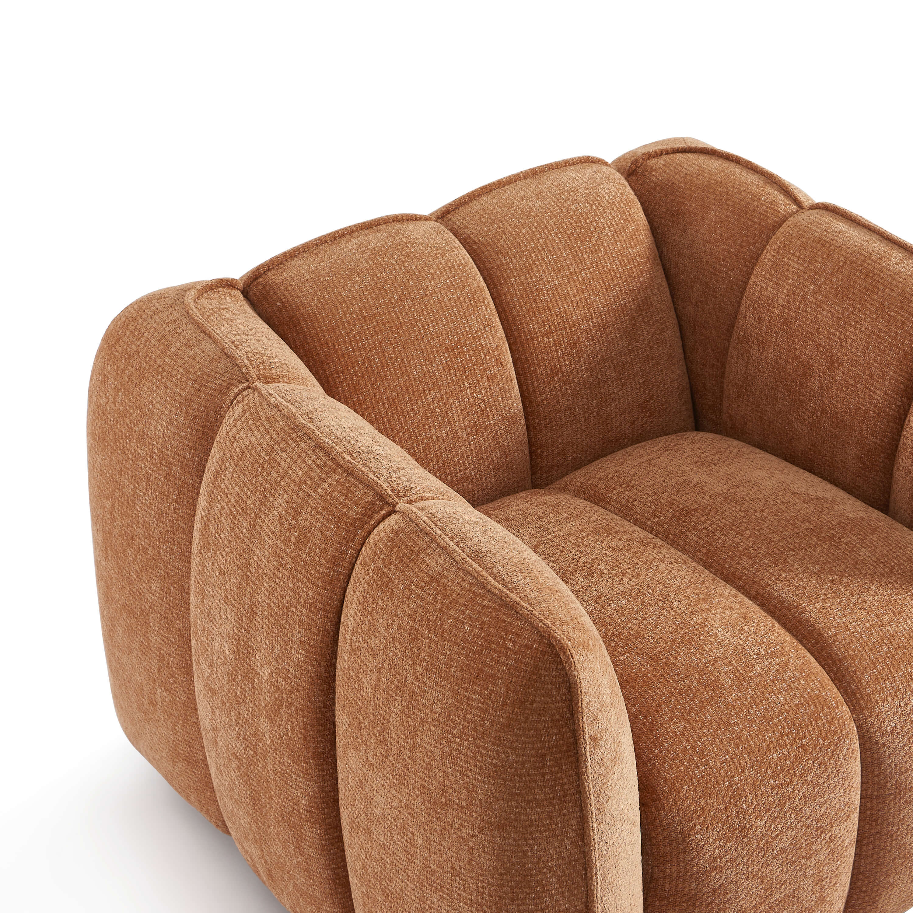Matilda - Fauteuil - Tissu Chenille - Terracotta