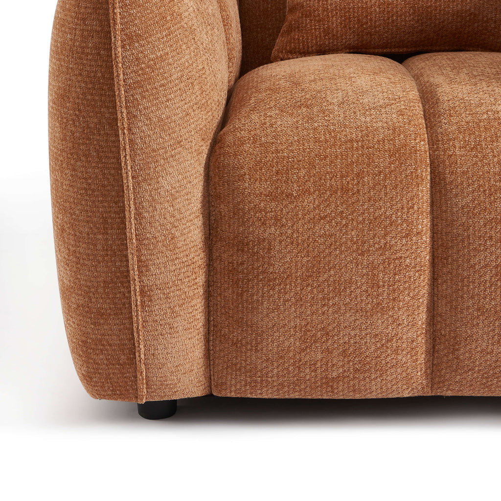 Matilda - Fauteuil - Tissu Chenille - Terracotta