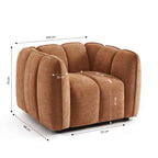 Matilda - Fauteuil - Tissu Chenille - Terracotta