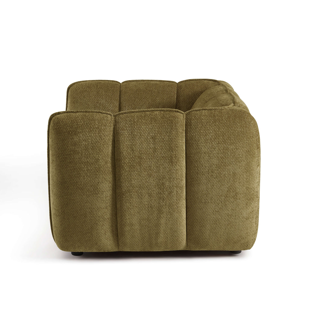 Matilda - Fauteuil - Tissu Chenille - Vert