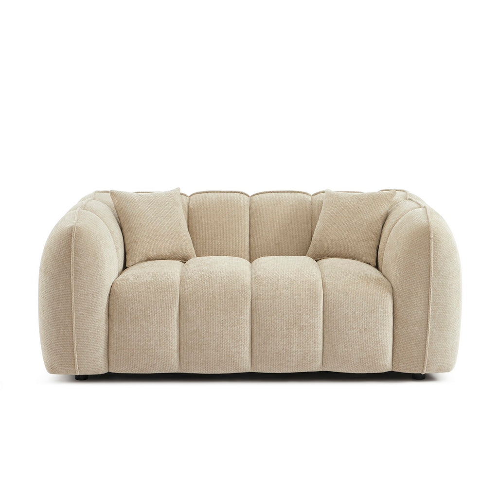 Matilda - Canapé 2 Places - Tissu Chenille - Beige