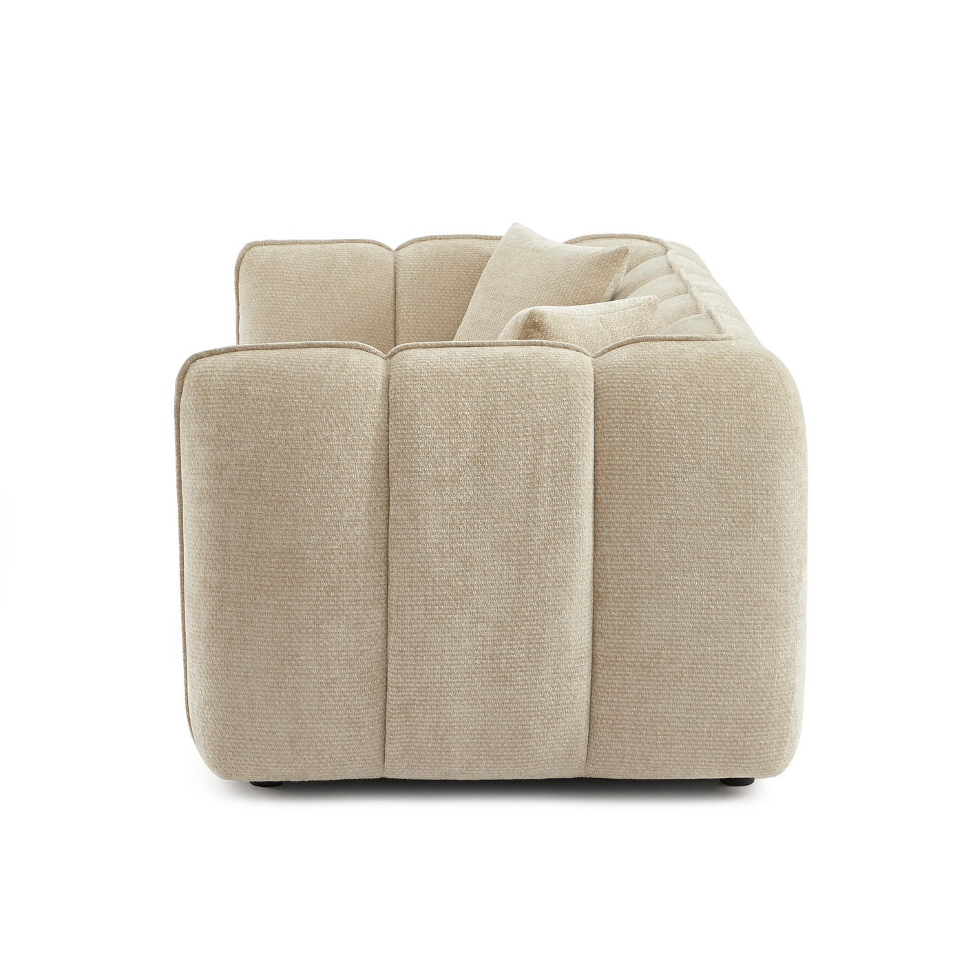 Matilda - Canapé 2 Places - Tissu Chenille - Beige