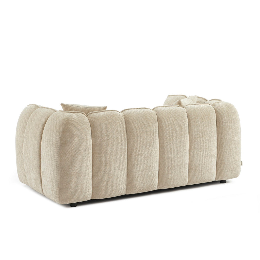 Matilda - Canapé 2 Places - Tissu Chenille - Beige