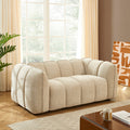 Matilda - Canapé 2 Places - Tissu Chenille - Beige
