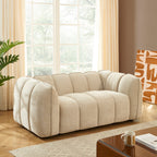 Matilda - Canapé 2 Places - Tissu Chenille - Beige