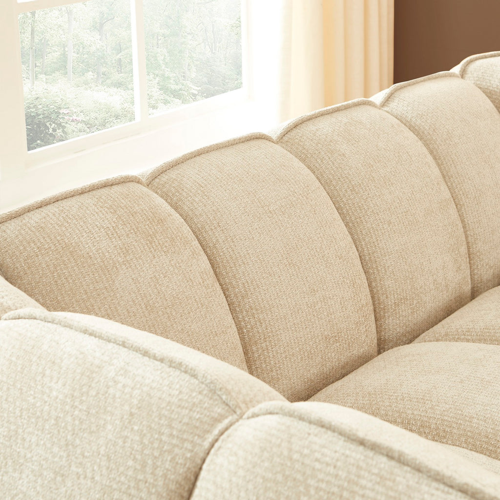 Matilda - Canapé 2 Places - Tissu Chenille - Beige