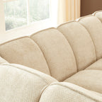 Matilda - Canapé 2 Places - Tissu Chenille - Beige