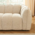Matilda - Canapé 2 Places - Tissu Chenille - Beige