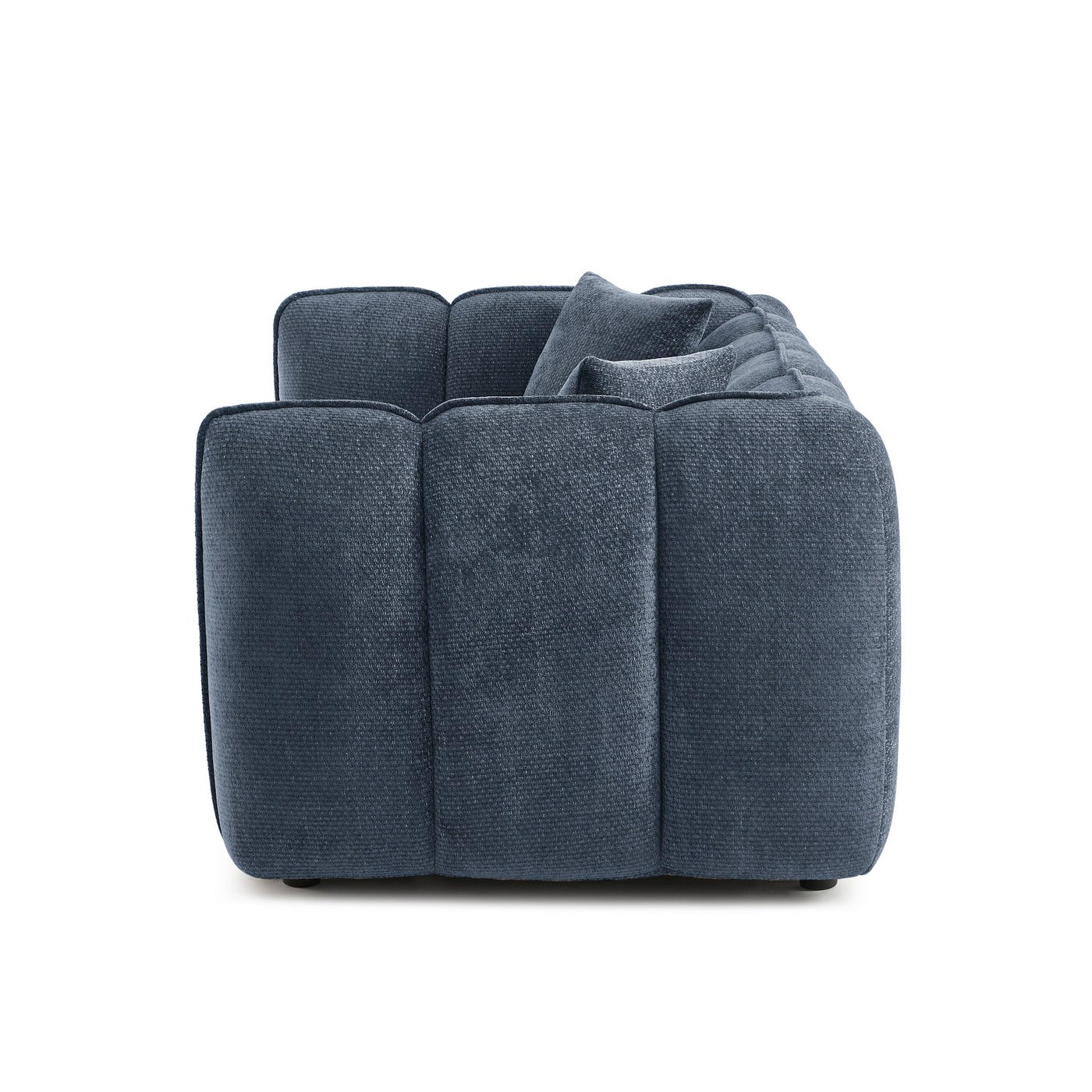 Matilda - Canapé 2 Places - Tissu Chenille - Bleu