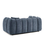 Matilda - Canapé 2 Places - Tissu Chenille - Bleu