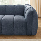 Matilda - Canapé 2 Places - Tissu Chenille - Bleu