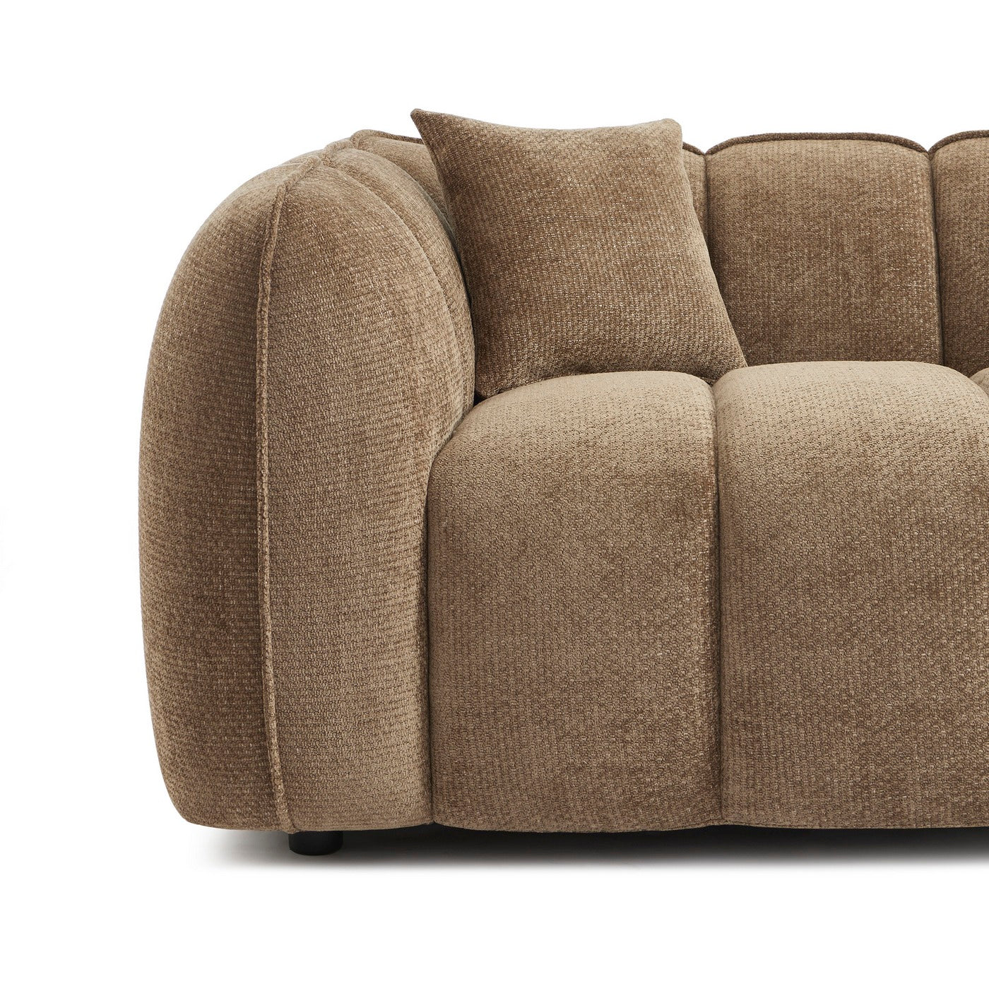 Matilda - Canapé 2 Places - Tissu Chenille - Marron