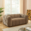 Matilda - Canapé 2 Places - Tissu Chenille - Marron