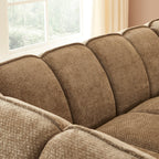 Matilda - Canapé 2 Places - Tissu Chenille - Marron