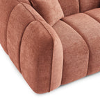 Matilda - Canapé 2 Places - Tissu Chenille - Rouge Brique