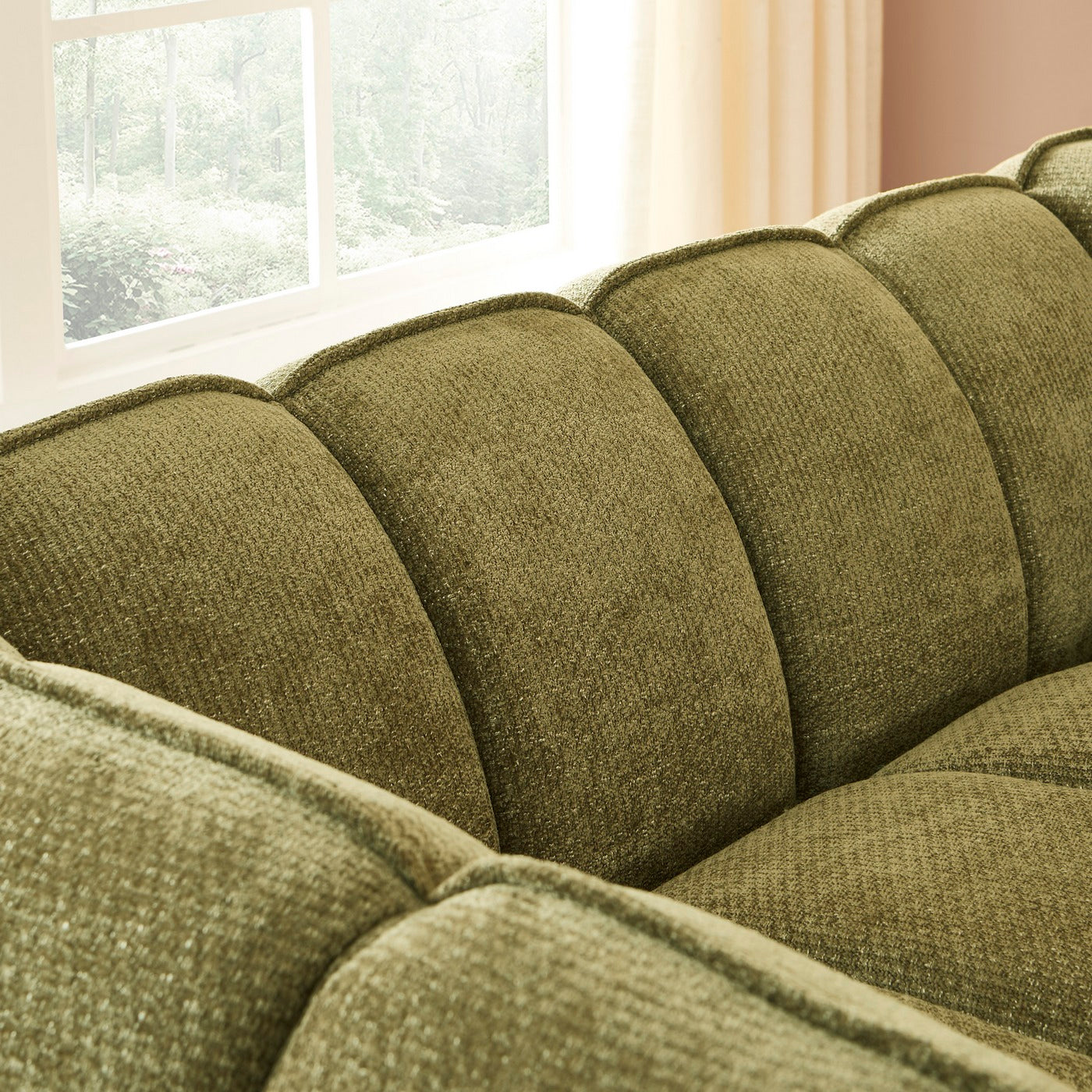 Matilda - Canapé - Tissu Chenille - Vert
