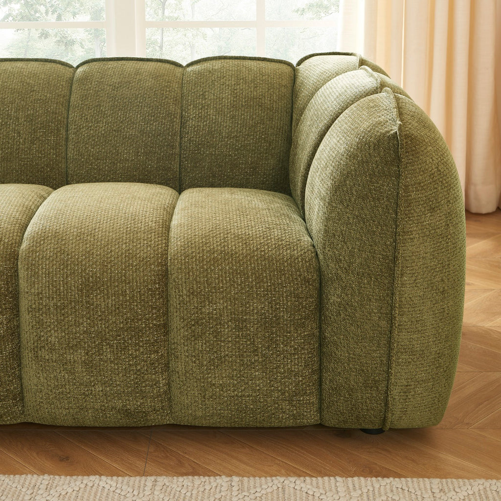Matilda - Canapé - Tissu Chenille - Vert