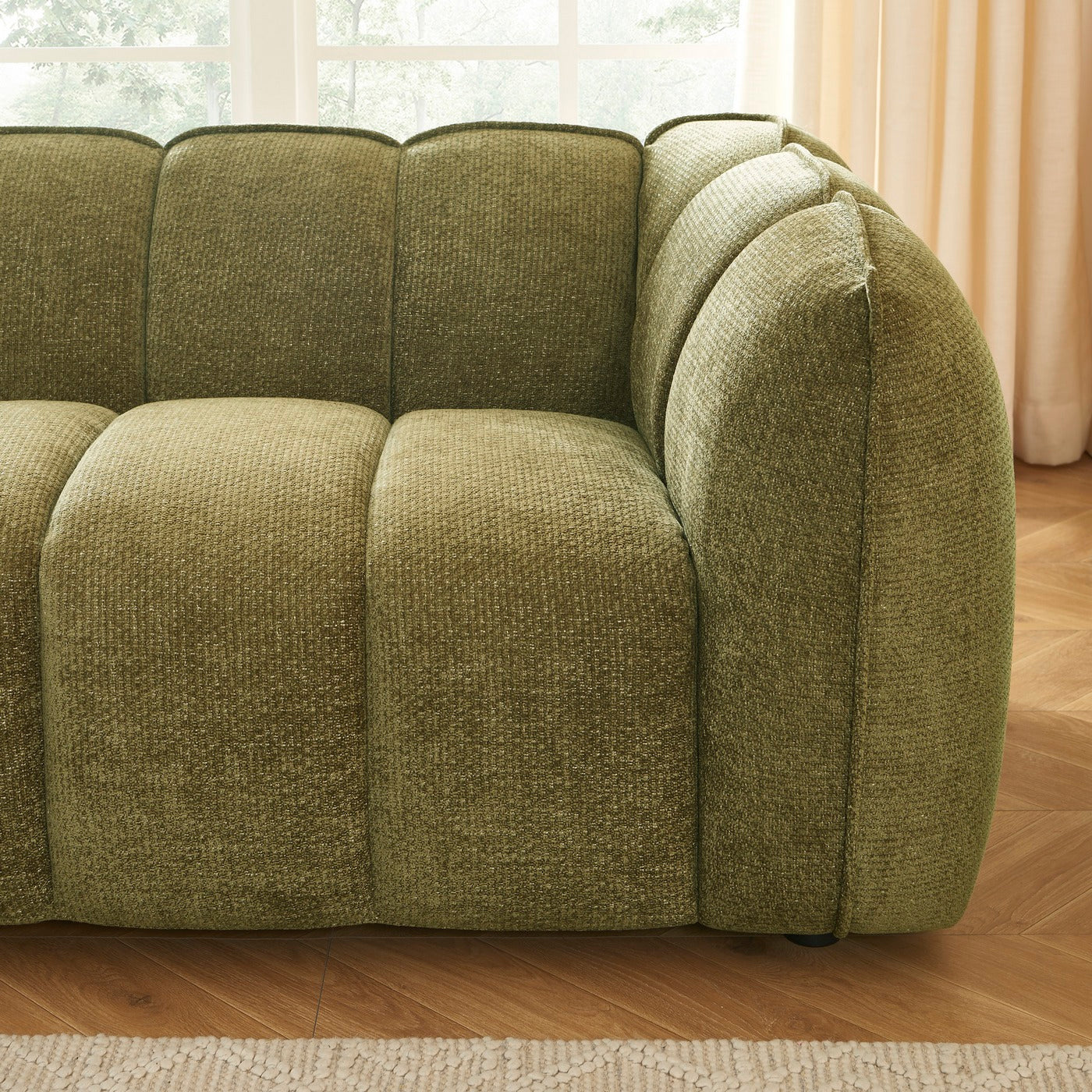 Matilda - Canapé - Tissu Chenille - Vert