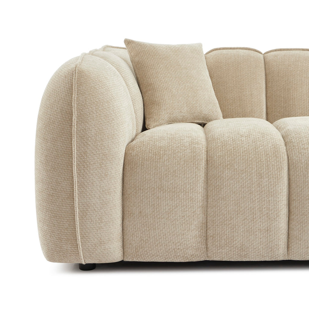 Matilda - 3 Seater Sofa - Chenille Fabric - Beige