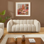 Matilda - 3 Seater Sofa - Chenille Fabric - Beige