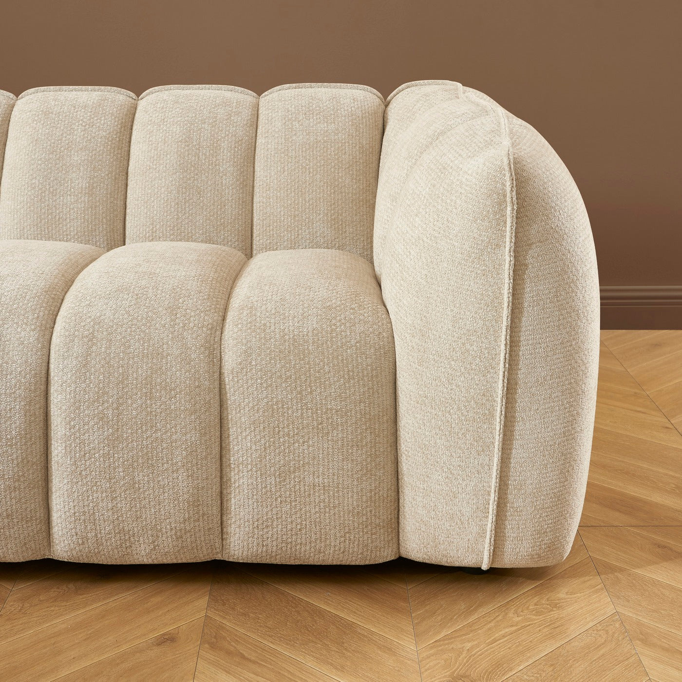 Matilda - 3 Seater Sofa - Chenille Fabric - Beige