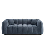 Matilda - Canapé 3 Places - Tissu Chenille - Bleu