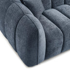Matilda - Canapé 3 Places - Tissu Chenille - Bleu