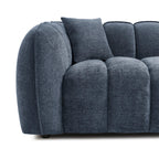 Matilda - Canapé 3 Places - Tissu Chenille - Bleu