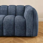 Matilda - Canapé 3 Places - Tissu Chenille - Bleu
