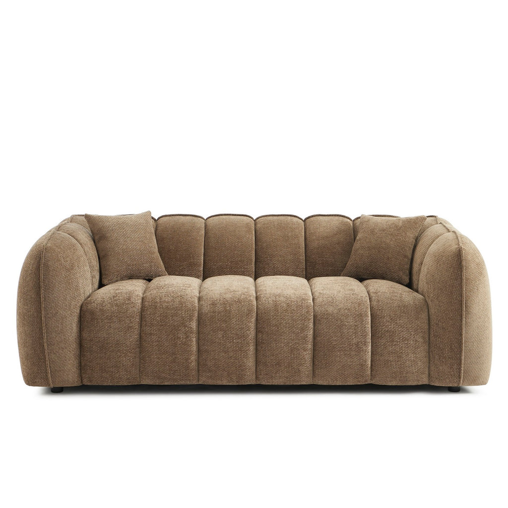 Matilda - 3 Seater Sofa - Chenille Fabric - Brown