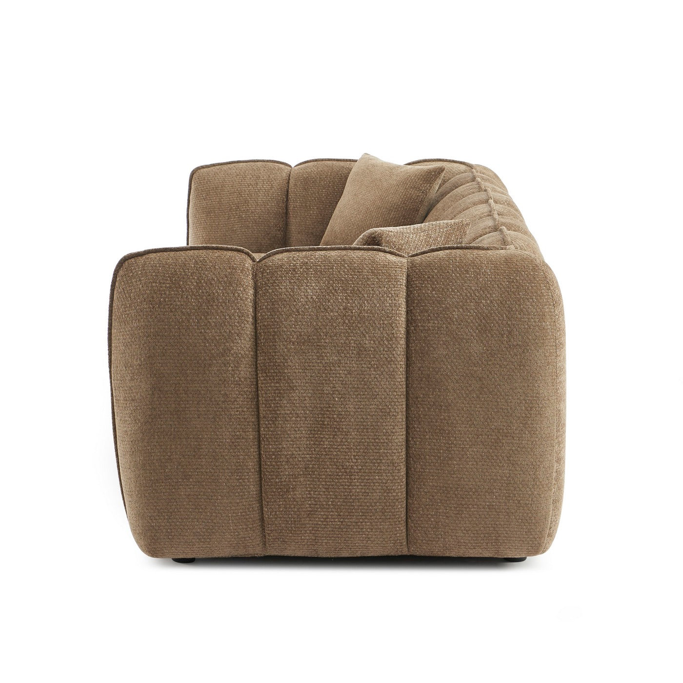 Matilda - 3 Seater Sofa - Chenille Fabric - Brown