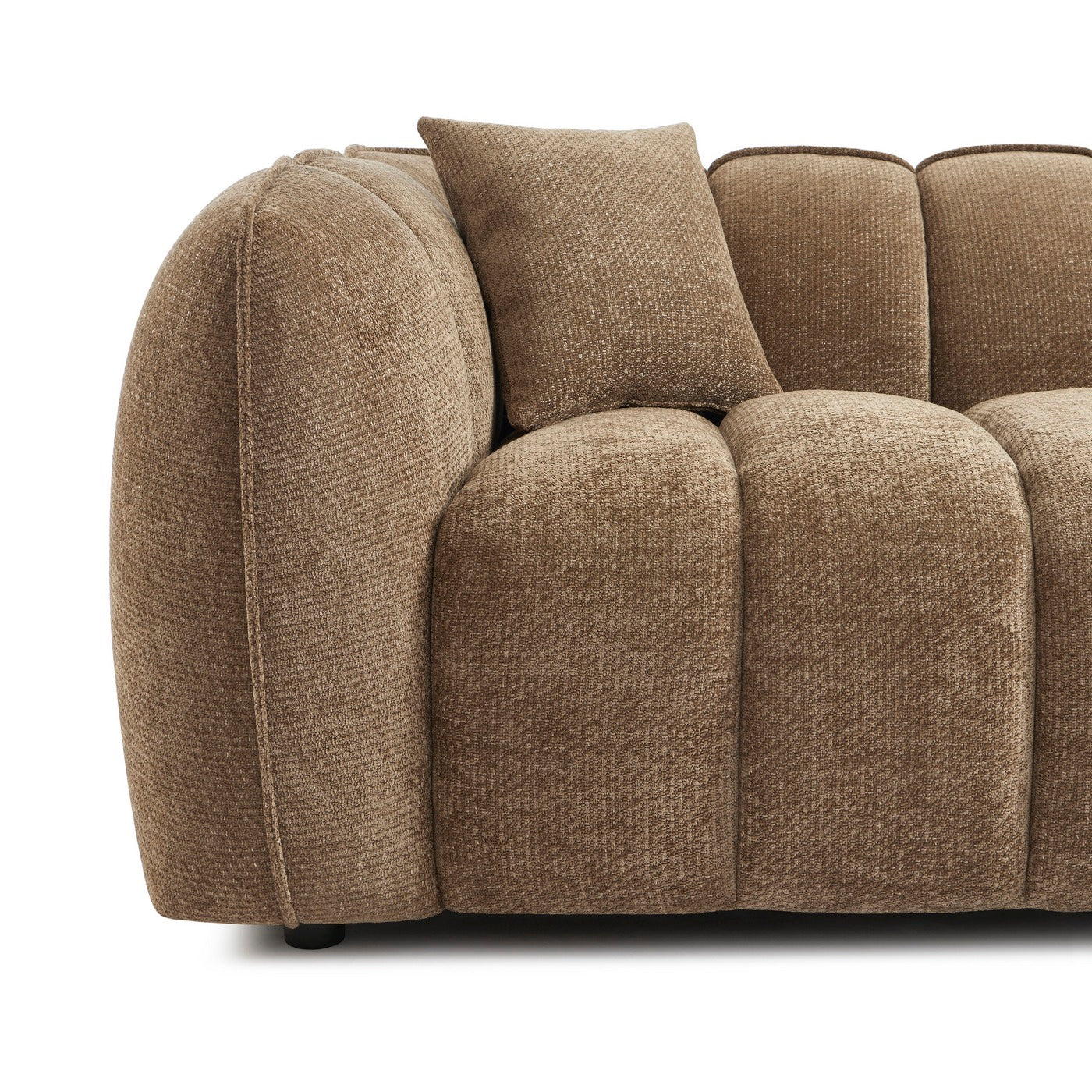 Matilda - 3 Seater Sofa - Chenille Fabric - Brown