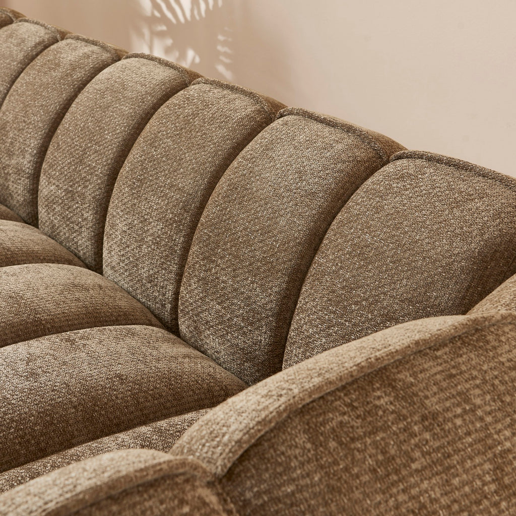 Matilda - 3 Seater Sofa - Chenille Fabric - Brown