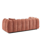Matilda - 3 Seater Sofa - Chenille Fabric - Brick Red