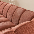 Matilda - 3 Seater Sofa - Chenille Fabric - Brick Red