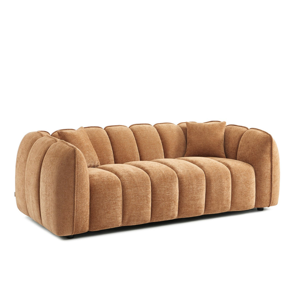 Matilda - 3 Seater Sofa - Chenille Fabric - Terracotta