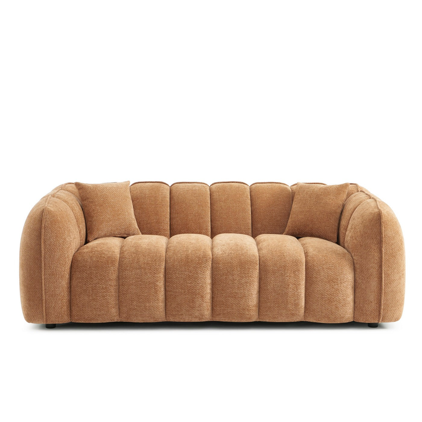 Matilda - 3 Seater Sofa - Chenille Fabric - Terracotta