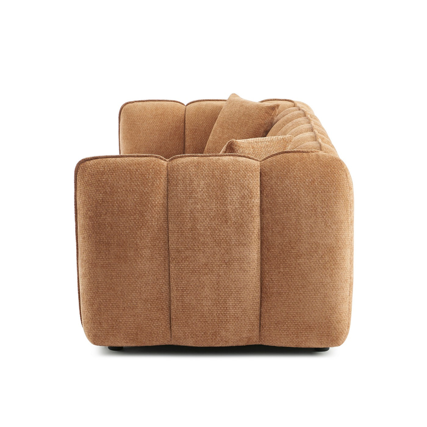 Matilda - 3 Seater Sofa - Chenille Fabric - Terracotta