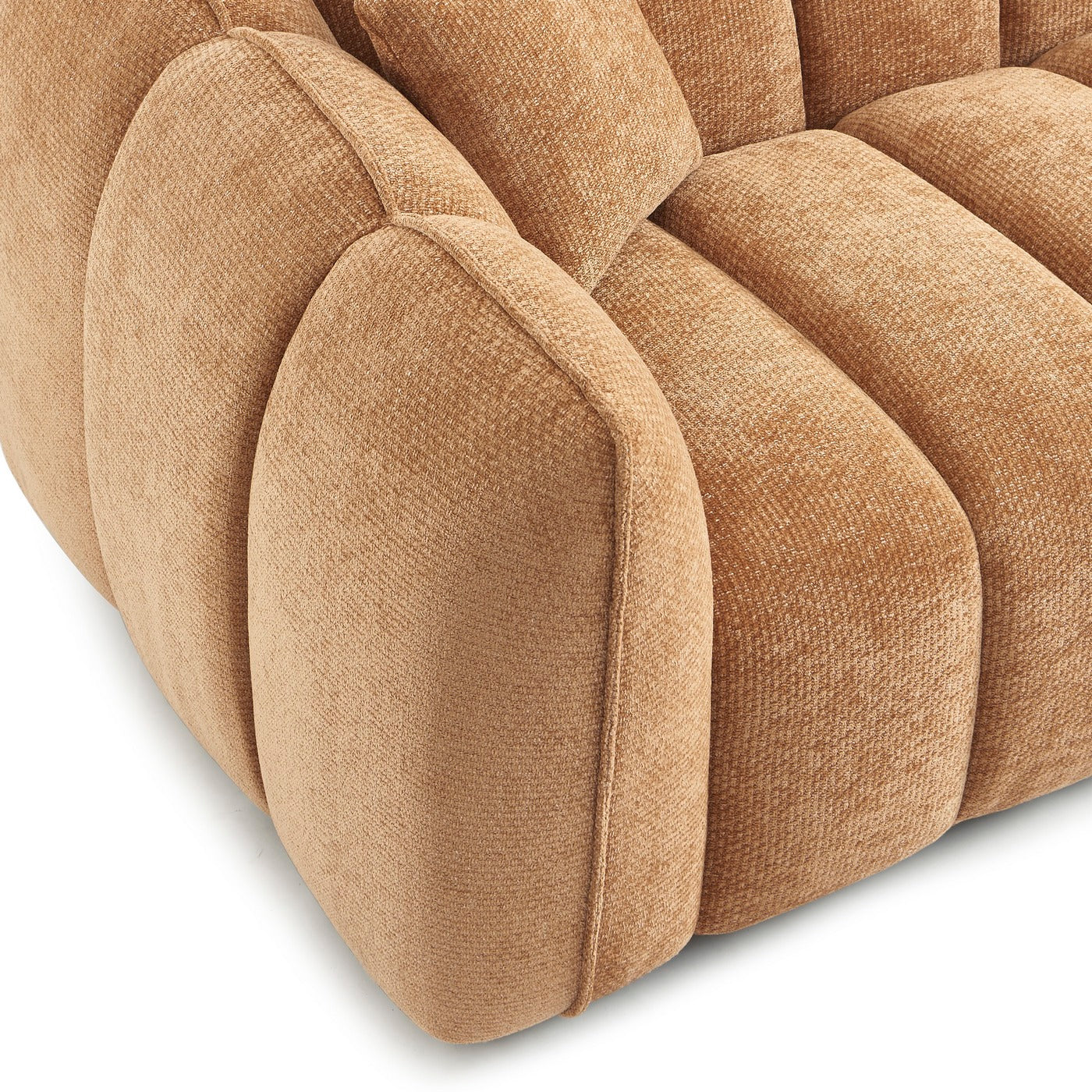 Matilda - 3 Seater Sofa - Chenille Fabric - Terracotta