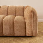 Matilda - 3 Seater Sofa - Chenille Fabric - Terracotta