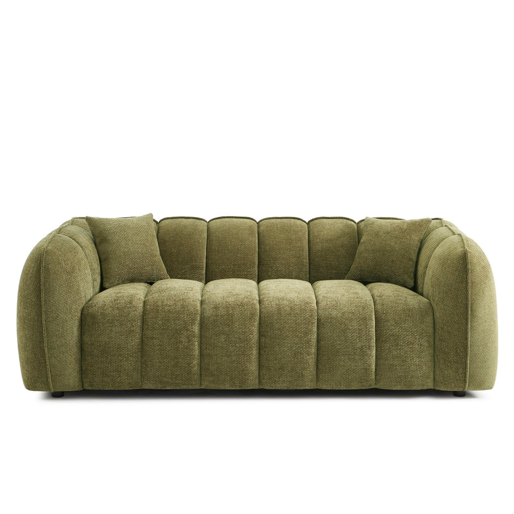 Matilda - Canapé 3 Places - Tissu Chenille - Vert